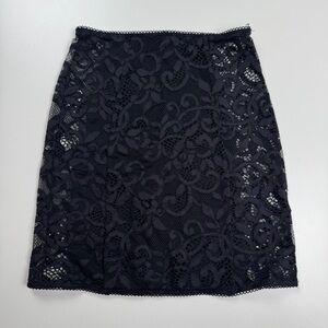 For Love & Lemons Skivvies Black Floral Lace Cut Out Skirt Size XS Whimsygoth
